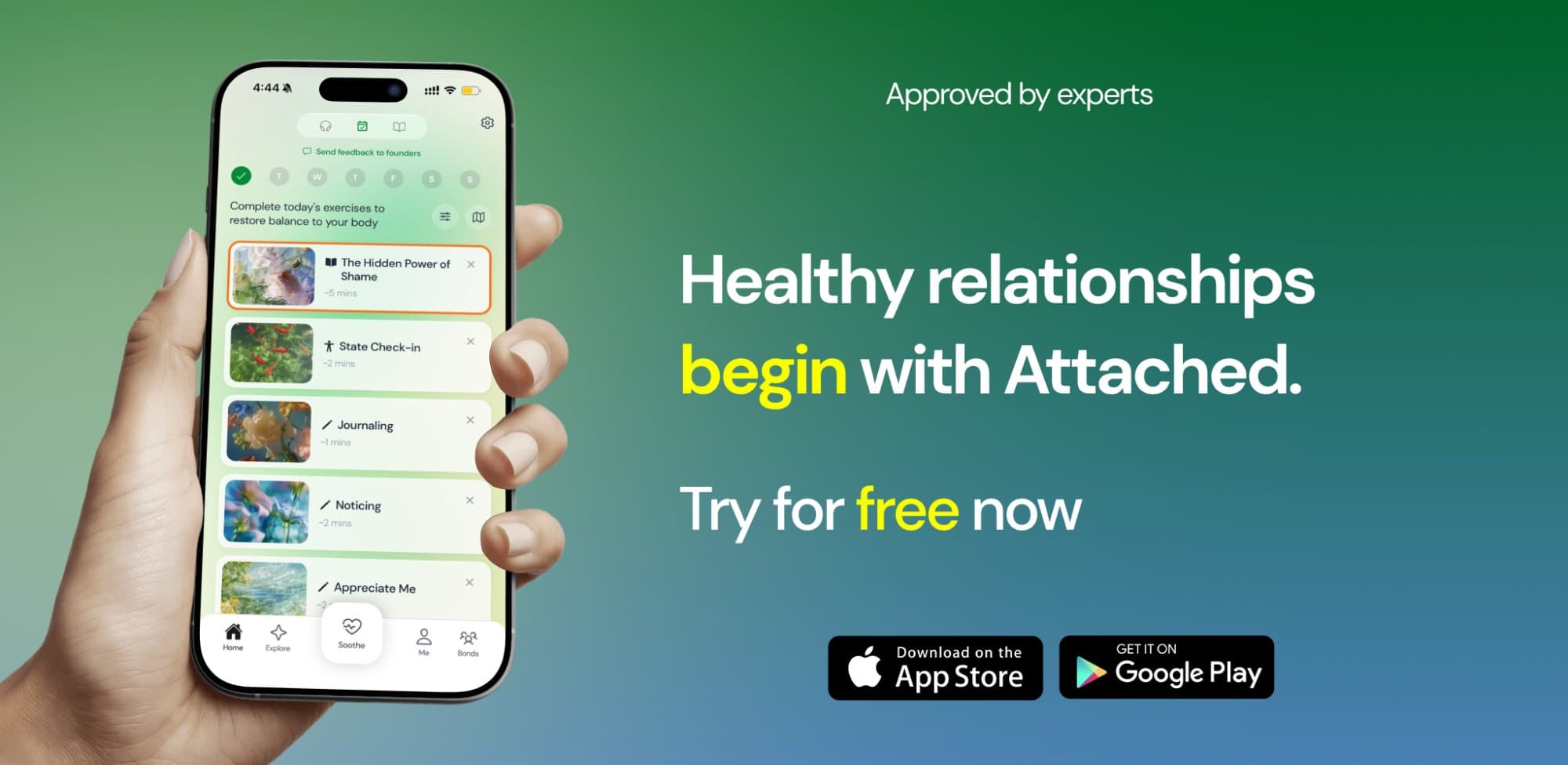 Healthy relationships begin with Attached — Try for free now
